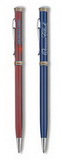 Custom The Metal Collection Twist Action Pen w/Metallic Color Barrel & Chrome/Gold