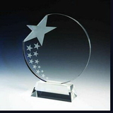Custom Circular Star Award (Sand Blast), 9 1/2