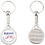 Custom Sport Metal Printed Silver Tone Key Tags with Tennis or Racket Ball Impression, 1.25" W x 3.625" H, Price/piece
