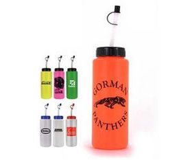 Custom 32 Oz. Sports Bottle w/ Flexible Straw (Spot Printed)