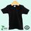Custom Black Infant Short Sleeve Poly Cotton T-Shirt w/Lap Neck, Price/piece