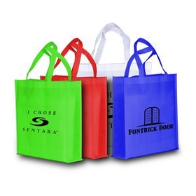 Custom Non-woven Grocery Tote Bag, 15" W x 15" H x 3 1/2" D