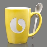 Custom Winfield Mug & Spoon - 15oz Yellow