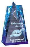 Blank Rising Star Acrylic Award w/ Blue Mirror Base (3 1/2