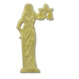 Custom Lady Of Justice Lapel Pin, 1 1/8