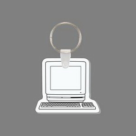 Key Ring & Punch Tag - Laptop Computer (Outline)