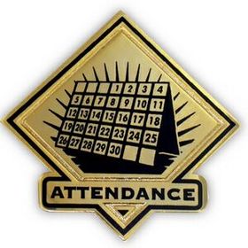 Blank School - Attendance Pin, 1" W