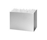Custom Metallic Silver Small Basket Box, 6 3/4