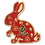 Blank Chinese Zodiac Pin - Year of the Rabbit, 7/8" W x 1" H, Price/piece
