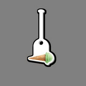 I.D. Pal - Full Color 1 Scoop Ice Cream Cone Tag (Lime Green)