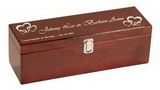 Custom Rosewood Piano Finish Single Wine Box, 14 1/4