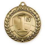 Custom 2 3/4'' 1st Place Wreath Award Medallion
