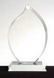 Custom 121-FL06CZ  - Flame Award with Base-Starfire Glass