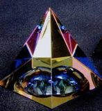 Custom Crystal Rainbow Pyramid With Center Dome (2-3/8