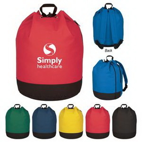 Custom Bucket Bag Drawstring Backpack, 17" W x 16 1/2" H x 12" D