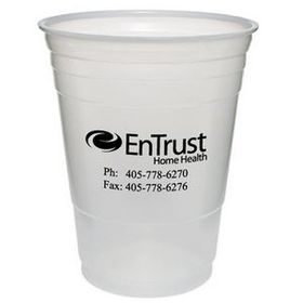 Custom 16 Oz. Translucent Large Plastic Party Cup (Offset Printing)