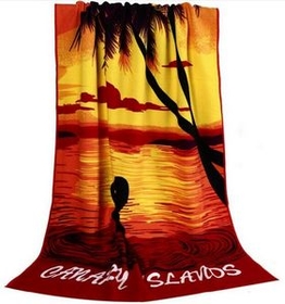 Custom Full Color Printed Micro fiber Beach Towel (28"x56")