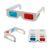 Custom Red/Blue Cardboard 3D Glasses, 15 7/8" L x 1 2/5" W