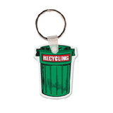 Custom Recycle Trash Can Household Item Key Tag