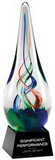Custom Spring Growth Inspired Art Glass Award - 8 1/4