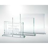 Custom Large Clear Glass Horizontal Plaque Award (9