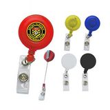 Custom Round Retractable Badge Holder,With Digital Full Color Process, 1 1/4