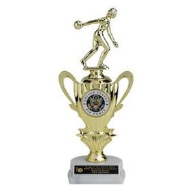 Custom Sports Trophy w/Riser & 2" Insert Space (12 1/2")