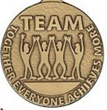 Custom 500 Series Stock Medal (TEAM) Gold, Silver, Bronze