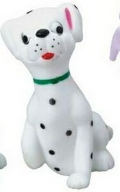 Custom Little Rubber Dalmatian Dog w/ Open Eyes