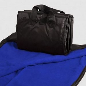 Blank Picnic Blanket - Fleece With Waterproof Shell - Royal, 50" W X 60" L