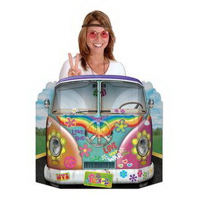 Custom Hippie Bus Photo Prop, 37" L x 25" W