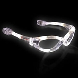 Custom Light Up White Flashing Glasses
