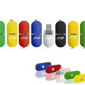 Custom 4GB Plastic Button USB Drive, 2 4/10" L x 1" W x 1/2" W