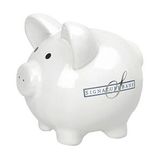 Custom Small White Ceramic Piggy Bank