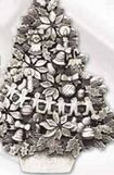 Custom Full Size Stock Design Pewter Ornament (Christmas Tree), 2.25