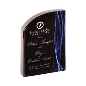 Custom Blue Wave Vapor Acrylic Award (7 in), 7" W
