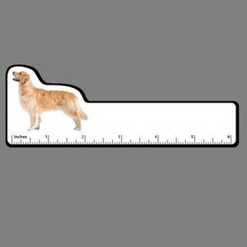 Custom 6" Ruler W/ Full Color Golden Retriever Dog - Standing