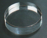 Custom 114-C663  - Round Hockey Puck Paperweight-Optic Crystal
