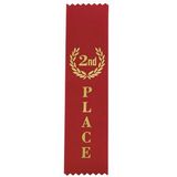 Blank 2Nd Place Red English Satin Ribbon W/Pinked Top & Bottom, 8