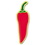 Blank Chili Pepper Pin, 1" H x 3/8" W, Price/piece