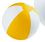 Custom 6" Inflatable Yellow & White Beach Ball, Price/piece