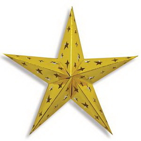 Custom Dimensional Foil Stars Decorations, 24" Diameter