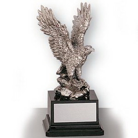 Custom Electroplated 8 1/2" Silver Eagle Trophy