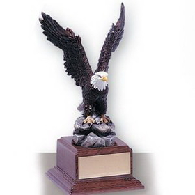 Custom Hand Painted Resin Eagle Trophy (11 1/2")