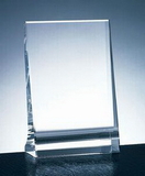 Custom 114-C432  - Milan Vertical Plaque Award-Optic Crystal