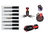 Custom 8 In 1 Multi Portable Screwdriver Set With 6 LED Light, 5" L x 2" W, Price/piece