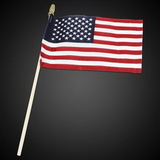 Blank American Flags with Wooden Handle