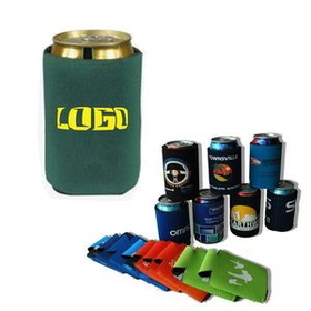 Custom Collapsible Neoprene Can Cooler, 4 1/8" L x 3 3/4" W x 1/8" H