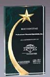 Blank Shooting Star Acrylic Award w/ Green Marble Pattern (4 1/2