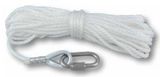 Blank White Nylon With Wire Center Rope Assembly For 40' Flagpole